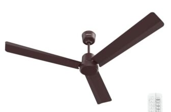 Bajaj Classico Sleek 5S 1200MM(48) BLDC Ceiling Fan with Remote|BEE 5 Star Rated Energy Efficient|Saves upto 57% on electricity bills|Sleek Compact Design|High Air Delivery|2Yr Warranty|Red Walnut