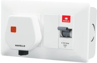 Havells DBOXx MCB Protected Socket PVC Plastic Base Model (White)