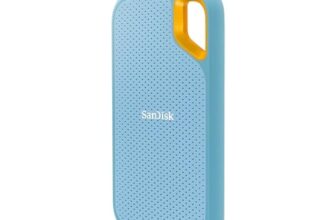 SANDISK Extreme 2TB Portable External SSD, 1050MB/s R, 1000MB/s W, 3m Drop Protection, IP65 Water/dust Resistant, PC,MAC & TypeC Smartphone Compatible, 5Y Warranty, SkyBlue Color