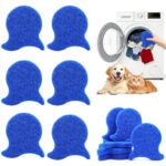 6 Pieces Dog Hair Removal from Clothes, Pet Hair Remover for Laundry with Washing Machine Lint Catcher, Cat Hair Remover for Fabric Care, Washing Machine Lint Remover Set