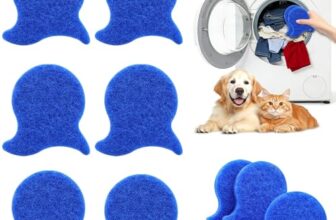 6 Pieces Dog Hair Removal from Clothes, Pet Hair Remover for Laundry with Washing Machine Lint Catcher, Cat Hair Remover for Fabric Care, Washing Machine Lint Remover Set