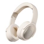pTron Studio Pro w/ 65Hrs Playtime, Wireless Over Ear Headphones w/HD Mic, Dual Device Pairing, TruTalk AI-ENC Calls, Low-Latency Game & Music, 40mm Drivers, BT5.4, Type-C Fast Charging (Beige)