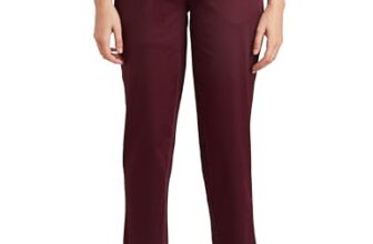Amazon Brand – Symbol Women’s Tapered Paper Bag Trousers (High Rise Ankle Length | with Self Fabric Belt) (CT-19 Cont_Purple_30)