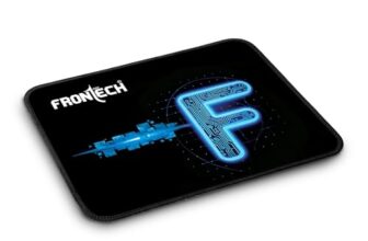 FRONTECH Gaming Mouse Pad | Water Resistant | Anti-Slip Base | Stitched Edges | 232mm x 182mm x 2mm | Red/Black (MSP-0062_Blue)