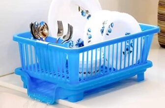 3 in 1 Durable Sink Plastic Dish Rack Utensil Drainer Drying Basket for Kitchen with draining Tray After wash Tool Cutlery Fork Organizer