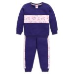 LuvLap Baby Girls Full Sleeve Sweatshirt & Pyjama Set Pack Of 1, Cotton Rich Fleece, Purple, M (3 to 6 Months)