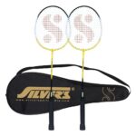 Silver’s Drive Badminton Kit (2 Racquets with Full Cover)(Yellow/Black)