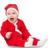 DIKANG Santa Claus Dress for Kids – Unisex | Premium Santa Claus Christmas Dress for Baby Boys and Girls | Santa Costume Set for Kids with Jacket, Pant, Cap and Pouch for Christmas Party (1-2 Year)