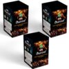 TrustBasket Charcoal Briquettes (5kg) with Free Starter Cubes – Long Burning Barbeque Charcoal with Low Smoke (Used in Grilling/Barbecue, Home) Set of 3