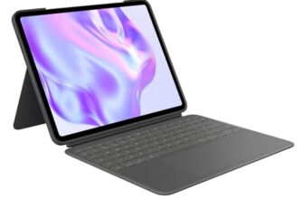 Logitech Combo Touch iPad Air 13-inch (M2, M3 & M4) (2024, 2025 & 2026) Keyboard Case – Detachable Backlit Keyboard with Kickstand, Comfortable Typing, Multi-use Mode – US Intl Layout – Oxford Grey