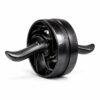 Amazon Basics Ab Roller with Non-Slip Handles | Wheel Exercise Equipment for Core Strengthening | Compact & Portable | for Men and Women | Black | 34 x 45.6 x 16.3 cm