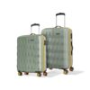 Aristocrat Comet Set of 2 (Cabin+Medium) Hard Case Trolley Bags, Green