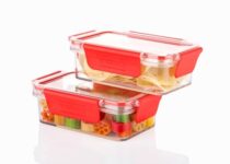 Ritu J-343 Plastic Storage Box Fridge Organizers Kitchen Container Freezer Food,Vegetables,Fruits,Fish and Egg with Airtight Lid – 1000ml (Pack of 1)