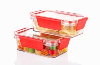 Ritu J-343 Plastic Storage Box Fridge Organizers Kitchen Container Freezer Food,Vegetables,Fruits,Fish and Egg with Airtight Lid – 1000ml (Pack of 1)
