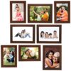 Amazon Brand – Solimo Collage Photo Frames, Set of 8, Brown