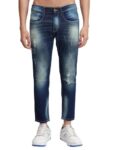 Highlander Men’s Tapered Fit Mildly Distressed Heavy Fade Jeans | Trendy & Comfortable Denim for Casual Wear