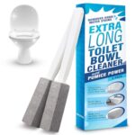 IMPRESA Pumice Stone Toilet Bowl Cleaner with Extra Long Handle, 2 Pack! – Limescale Remover – 100% Natural Pumice Toilet Brush – Also Cleans BBQ Grills, Tiles, Tile Grout, Swimming Pools