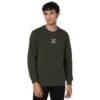 Spykar Men Rifle Green Blended Slim Fit Full Sleeve Round Neck Plain Casual Sweatshirt