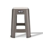 Asian Plastowares – Easy Grip Sr Stool | Multipurpose Plastic Stool for Bathroom, Kitchen & Home Use – Durable, Anti-Slip, Lightweight & Space-Saving Stool for Adults & Kids | Coffee Brown