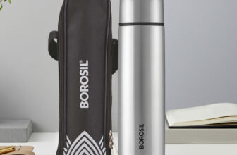 BOROSIL Hydra Thermo 1000 ml Steel Flask(Pack of 1, Steel/Chrome)