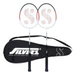 Silver’s Aluminium Stricker Badminton Kit (2 Racquets with Full Cover)(Red/White)