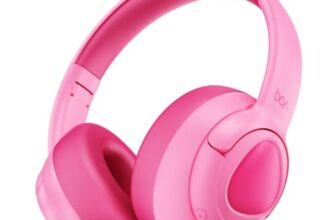 boAt Sailor Play Wireless Kids Headphone w/85dB Volume Limiter, 40mm Driver Tuned for Kids, Soft & Plush Earcups, Lightweight & Durable Build, Adaptive Fit, 60H Battery, Bluetooth v5.4(Bubblegum Pink)