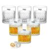 Treo by Milton Tide Whiskey Glass Set of 6 I Premium Glass Tumbler for Bourbon, Scotch & Cocktails I 340 ml