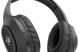 ZEBRONICS Thunder Neo (2026 Upgrade) Wireless Headphone, BT v6.0, True 50hrs Playback, 40mm Driver, ENC, Rapid Charge, Gaming Mode, Dual Pairing, 3 EQ Modes, AUX, Voice Assistant (Black)