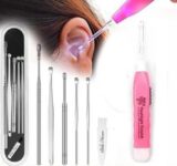 JustLatest Ear Wax Cleaner 6Pcs + LED Ear Cleaner, Ear Cleaning Tool, Ear Wax Remover Tool Kit, Ear Buds, Ear Cleaner Tool, Ear Wax Removal