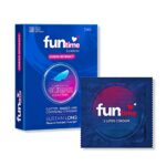 Funtime Climax Control Condoms | Dotted, Ribbed, & Contoured for Long-Lasting Pleasure | Lubricated Natural Rubber Latex Condoms for Excitement & Fun- (3Pc x Pack of 10)