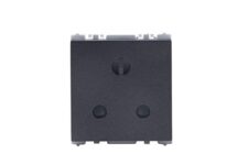 Wipro Northwest Nowa 6A 3 – Pin Socket With Euro Pin, Matt Black (pack of 5)