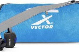 Vector X All in One Multipurpose Gym Bag Kit-Attacker 17 L Gym Sports Duffel Bag + Wrist Strap for Gym & Fitness Wrist Support + Nitro 700 ml Protein Shaker Bottle for Men & Women (Blue)