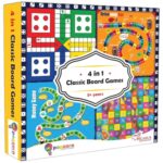 popcorn Games & Puzzles Classic Board Games for Smart Kids|Help to Boost Decision Making,Strategic Thinking and Problem Solving (4 in 1)