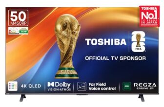 Toshiba 126 cm (50 Inches) 4K Ultra HD Smart QLED TV | Dolby Atmos, HDR10+ | 24W Powerful Speakers | AI Sports Mode | REGZA Engine ZR | Voice Control | AI 4K Upscaling | VIDAA OS | 50M450RP (Black)
