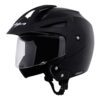 Vega Crux ISI Certified Flip-Up Helmet for Men and Women with Clear Visor(Black, Size:M)