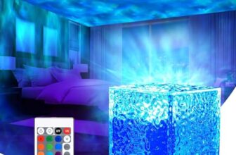 Desidiya® Projector Lights Ocean Wave, Romantic Warm Ocean Wave Water Night Light Projector 3D Water Wave Effect, Romantic LED Light Projector Projection Lamps Crystal Table Lamp for Bedroom Decor