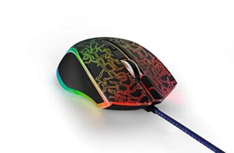 uRage “Reaper 220 Illuminated Gaming Mouse, Adjustable RGB Lighting, up to 4800 dpi Avago Gaming Sensor, 500 HZ USB Polling Rate, USB Wired Gaming Mouse