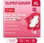 SIRONA Rash-Free Cottony Soft | For Heavy Flow & Leak Protection | Super Saver Pack-XL Sanitary Pad(Pack of 30)