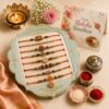 TECHBASICS Combo of 10 Dora Rakhi Set for Brother, Bhaiya, Bhabhi for Rakhi/Rakshabandhan with Roli Chawal & Greeting Card | Premium Rakhi Hamper RKHMPR71