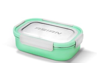 Asian Plastowares – Snack Pack SS Lunch Box | Tiffin Box – Leak-Proof, Airtight | Lunch Box for Kids & Adults | Durable & Spill-Free School, Office, and College Tiffin | Mint Green