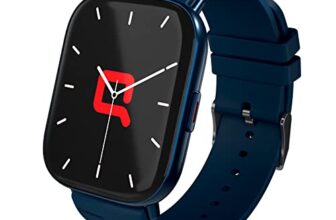 Compaq Q Watch Balance Series with 1.69″ HD Display| Instant Messaging Notification| Blood Pressure Monitoring|Heart Rate Monitoring| Sleep Monitoring | Smartwatch(Blue)
