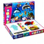 Negi Hobby Arts Senior Water World Stencil Art & Craft Kit with Glitter Colors | Reusable Ocean Theme Drawing Stencils, Creative DIY Activity Set for Kids Ages 5+