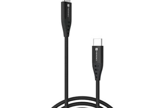 Portronics Konnect C1 20W PD Type C to Type C Data & Charging Cable with 1M Cable Length, Nylon Braided, Metal Heads(Black)