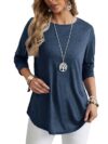Noble Monk Women Round Neck T-Shirt | Full Sleeve |Regular fit Tshirt for Women