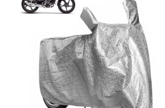 Sulfar Bike Cover for Hero MotoCorp Splendor Plus Xtec (125cc Bluetooth) | Waterproof, Dustproof & UV Protected | All Weather Two Wheeler Cover (Silver) New 2026 Variants
