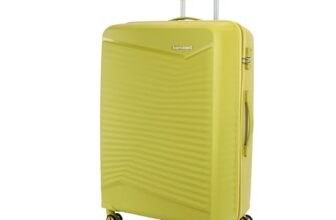 Kamiliant by American Tourister Rock-Lite Large 79 Cm Check-in Hard Sided Trolley Bag for Men & Women, Suitcase 99L for Travel with 3 Digit Combination Lock – Cress Green