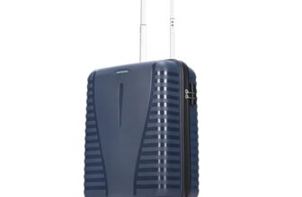 Aristocrat Airpro Cabin (Small Size) Hard Case Trolley Bag, 8 Wheels, Polypropylene Case Luggage, Combination Lock, Travel-Friendly, for Men & Women, 3-Year Global Warranty, 55 cm, Poseidon Blue