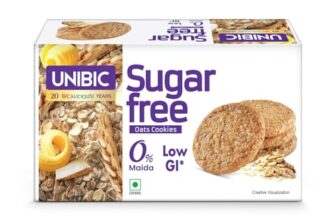 Unibic Sugar Free Oats Cookies I 202.5/225 Gm I Low GI No Maida I Cashew Biscuits I Sugar-Free Snack I Healthy Cookies (weight may vary)