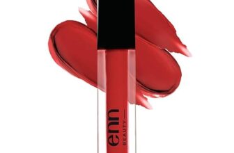 Enn Beauty Semi Matte Red Liquid Lipstick, Long Lasting Waterproof Non Transfer Smudge Proof, Sangria Red – 1.5 ml