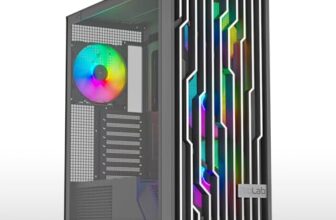 ProLab Design AI848 ARGB Workstation Computer Case|Mid Tower Cabinet|4x140mm ARGB Fans Included|ATX, Micro-ATX, Mini-ITX|Front Grill & Mesh|Up to 10 * 120mm Fans|Type-C